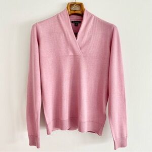 Brooks Brothers Silk & Cashmere Elegant Pink Light Knit Sweater